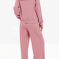 Chique Half-Rits Lounge Set: Stijlvolle Kraag Sweater & Broek