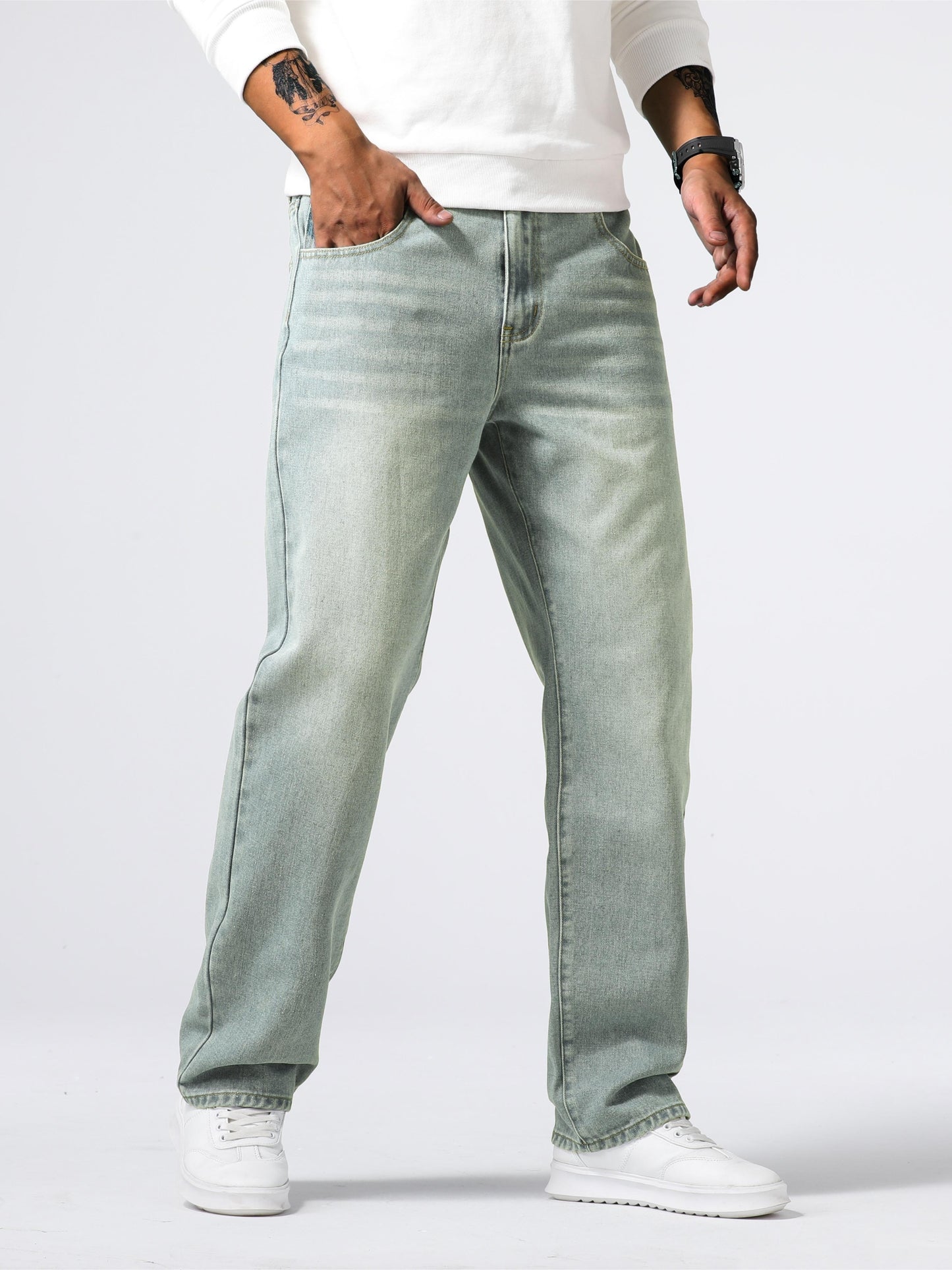 Lichtblauwe Losse Jeans - Noah