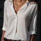 Stijlvolle Casual Polyester Blouse: Lange Mouwen & Losse Pasvorm