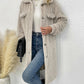 Gezellige Katoenmix Casual Jas - Dik Fleece met Klassieke Shearling Revers