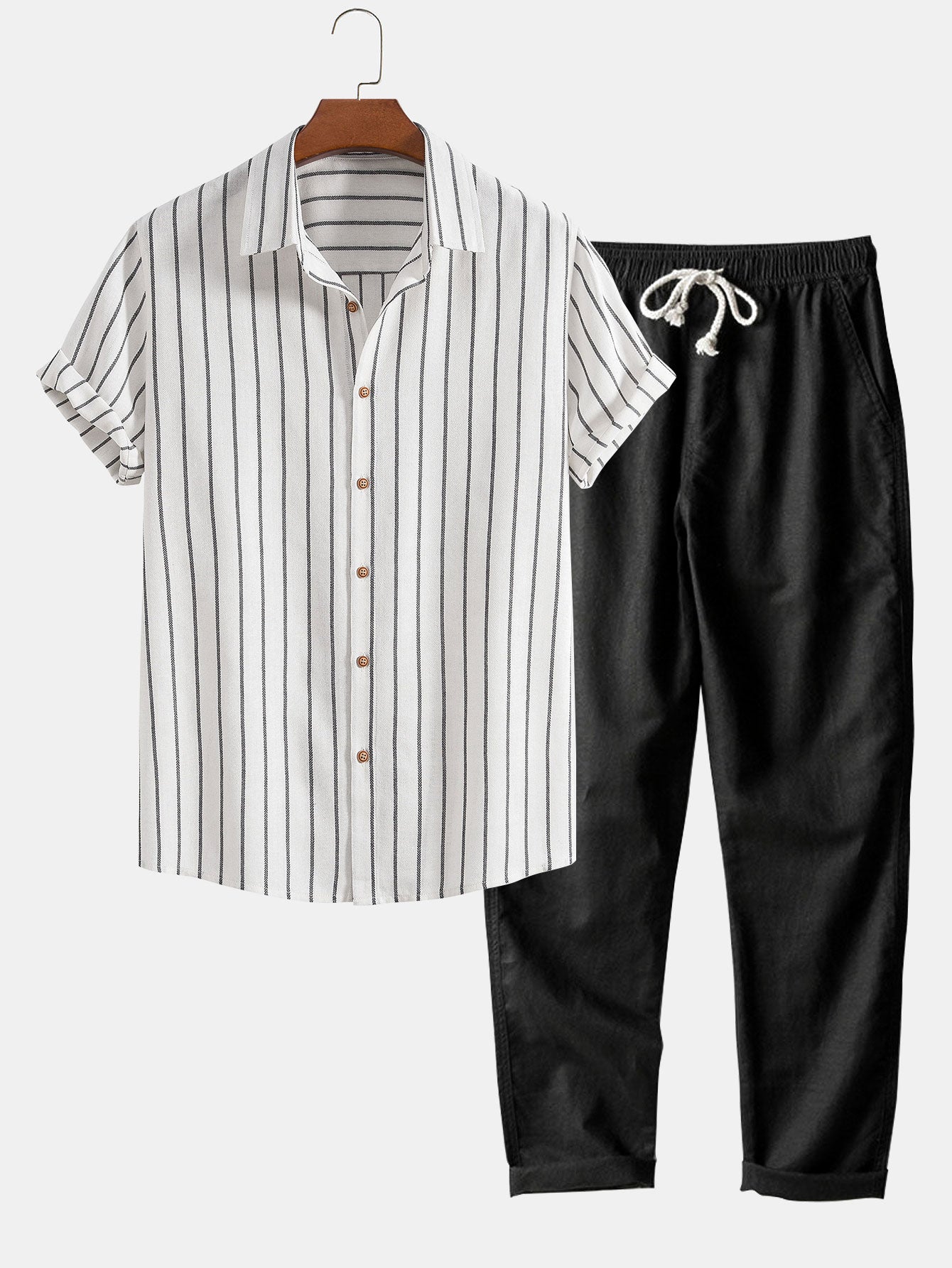 Zomerse Set: Katoenrijke Shirt & Linnenmix Broek