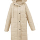 Gezellige Chic: Dames Hooded Puffy Jas - Elegante Warmte voor de Winter