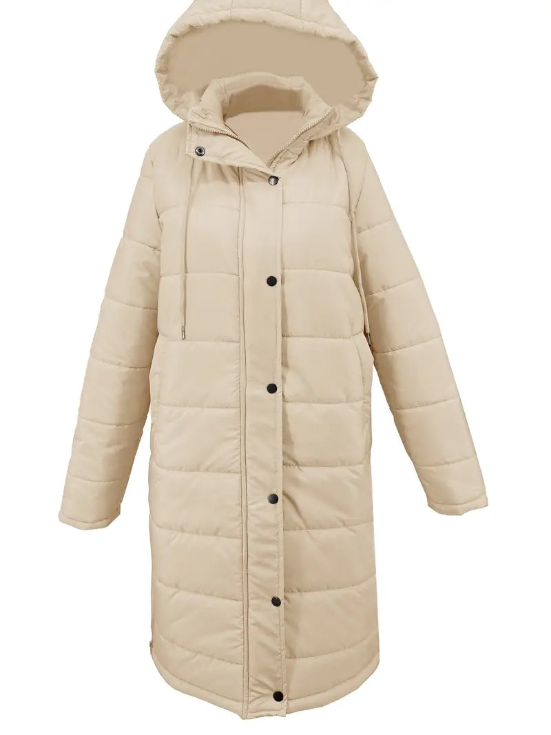 Gezellige Chic: Dames Hooded Puffy Jas - Elegante Warmte voor de Winter