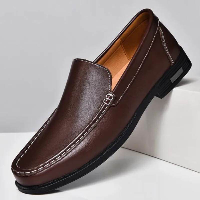 Blauwe Orthopedische Leren Loafers - Felix