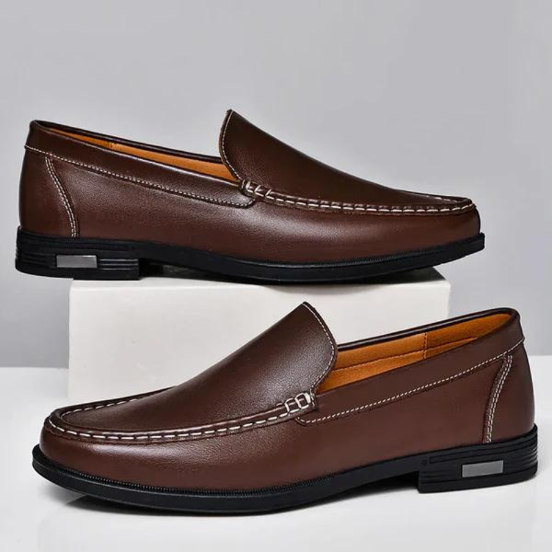 Blauwe Orthopedische Leren Loafers - Felix