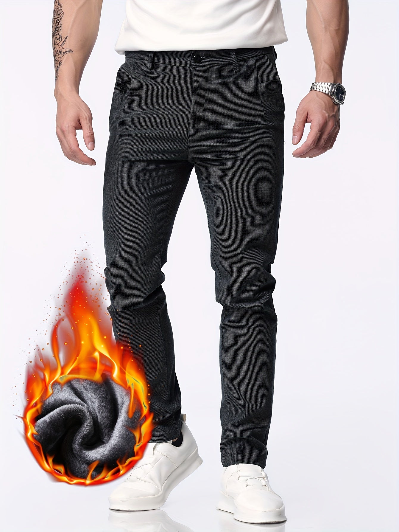 Grijze Warme Semi-formele Broek - Hugo