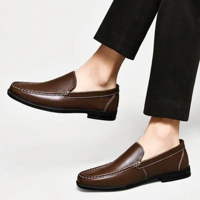 Blauwe Orthopedische Leren Loafers - Felix