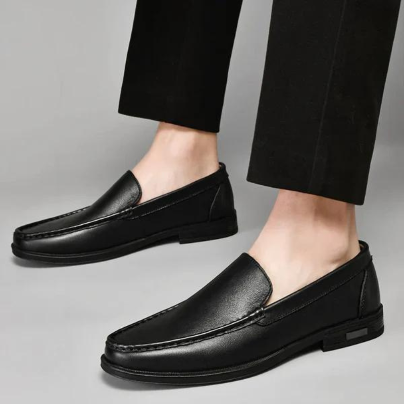 Blauwe Orthopedische Leren Loafers - Felix