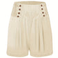 Beige Knoopsluiting Shorts - Emma