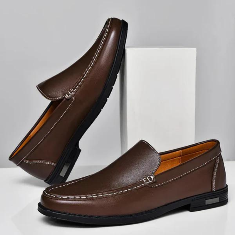 Blauwe Orthopedische Leren Loafers - Felix