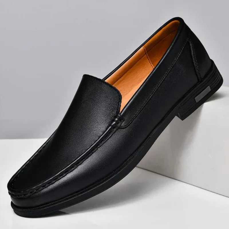 Blauwe Orthopedische Leren Loafers - Felix