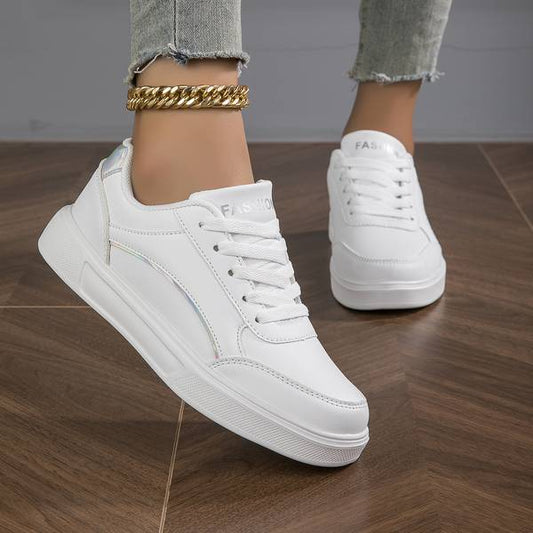 Luna - Witte Schoenen met Goud- en Zilverdetails