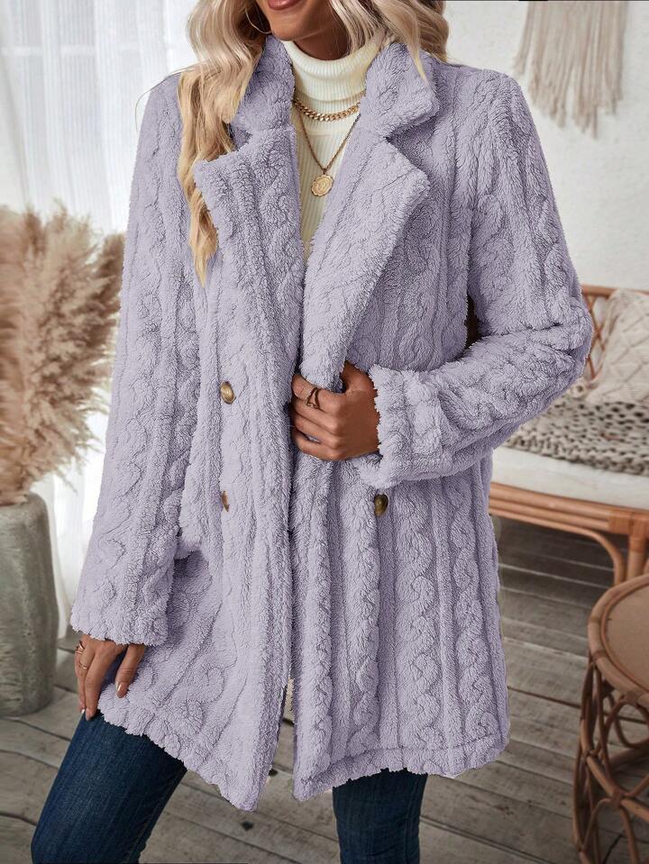 Thérèse Elegance: Luxe Fleece Winterjas