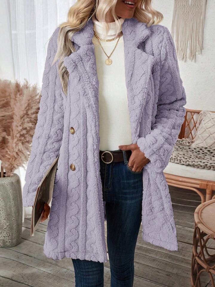 Thérèse Elegance: Luxe Fleece Winterjas