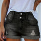 Lichtblauwe Gerafelde Denim Shorts - Emma