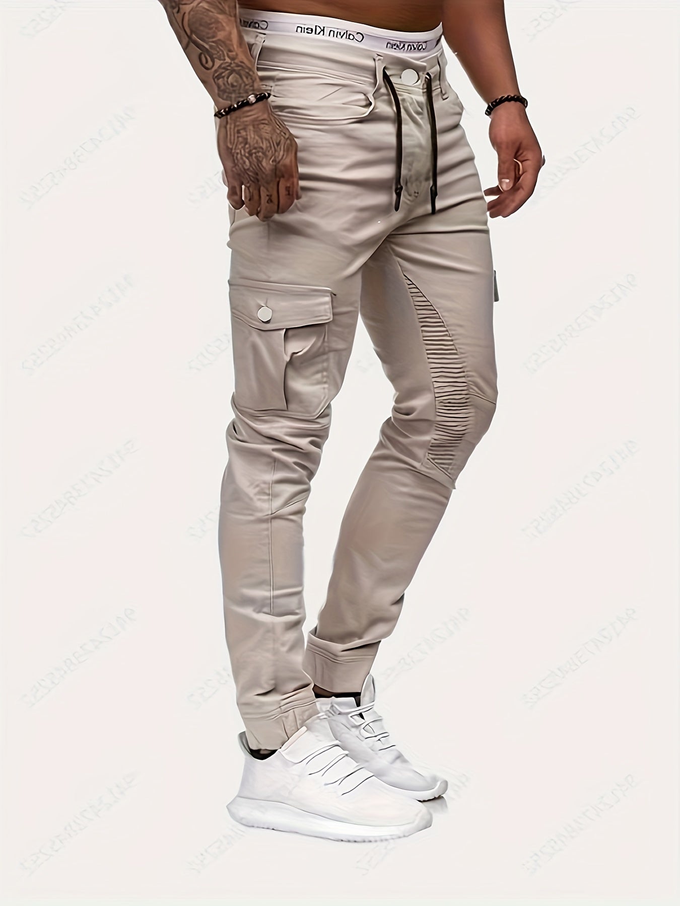 Beige Pocket Jeans - Luca