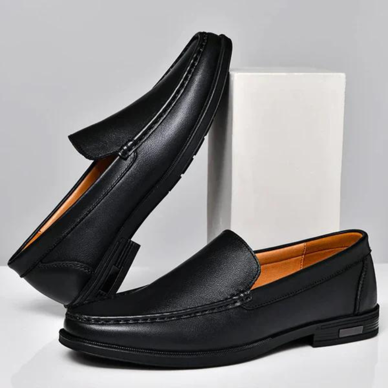 Blauwe Orthopedische Leren Loafers - Felix