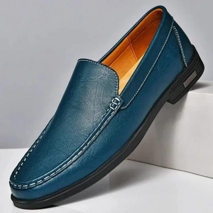 Blauwe Orthopedische Leren Loafers - Felix