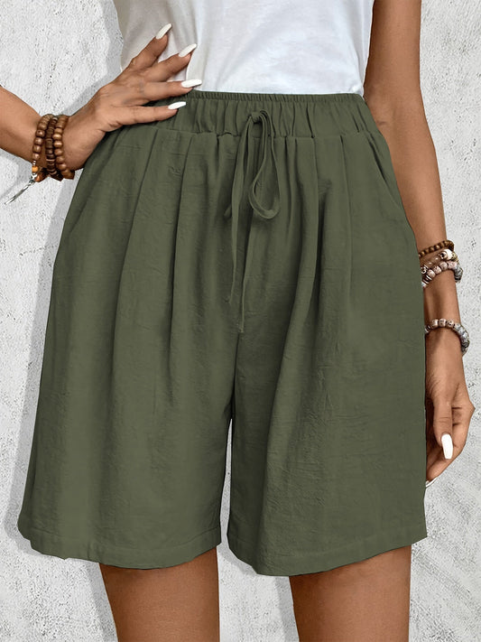 Groene Hoge Taille Shorts - Jade