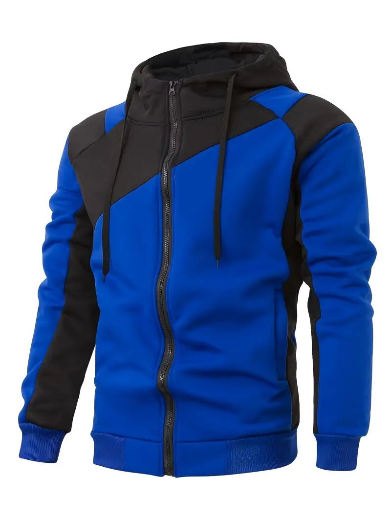 Stedelijke Stijl: Heren Hooded Varsity Color Block Jack