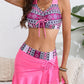 Roze Geometrische Tankini Set - Mila