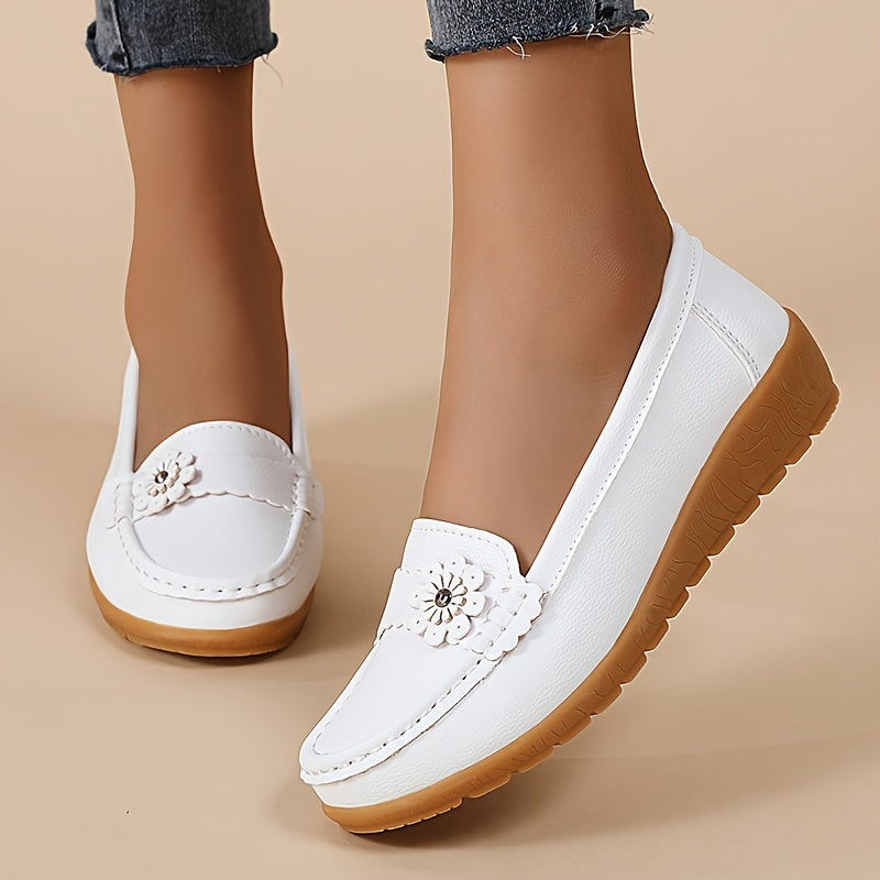 Witte Bloemloafers - Sofie