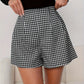 Zwart Pied-de-Poule Shorts - Sophie