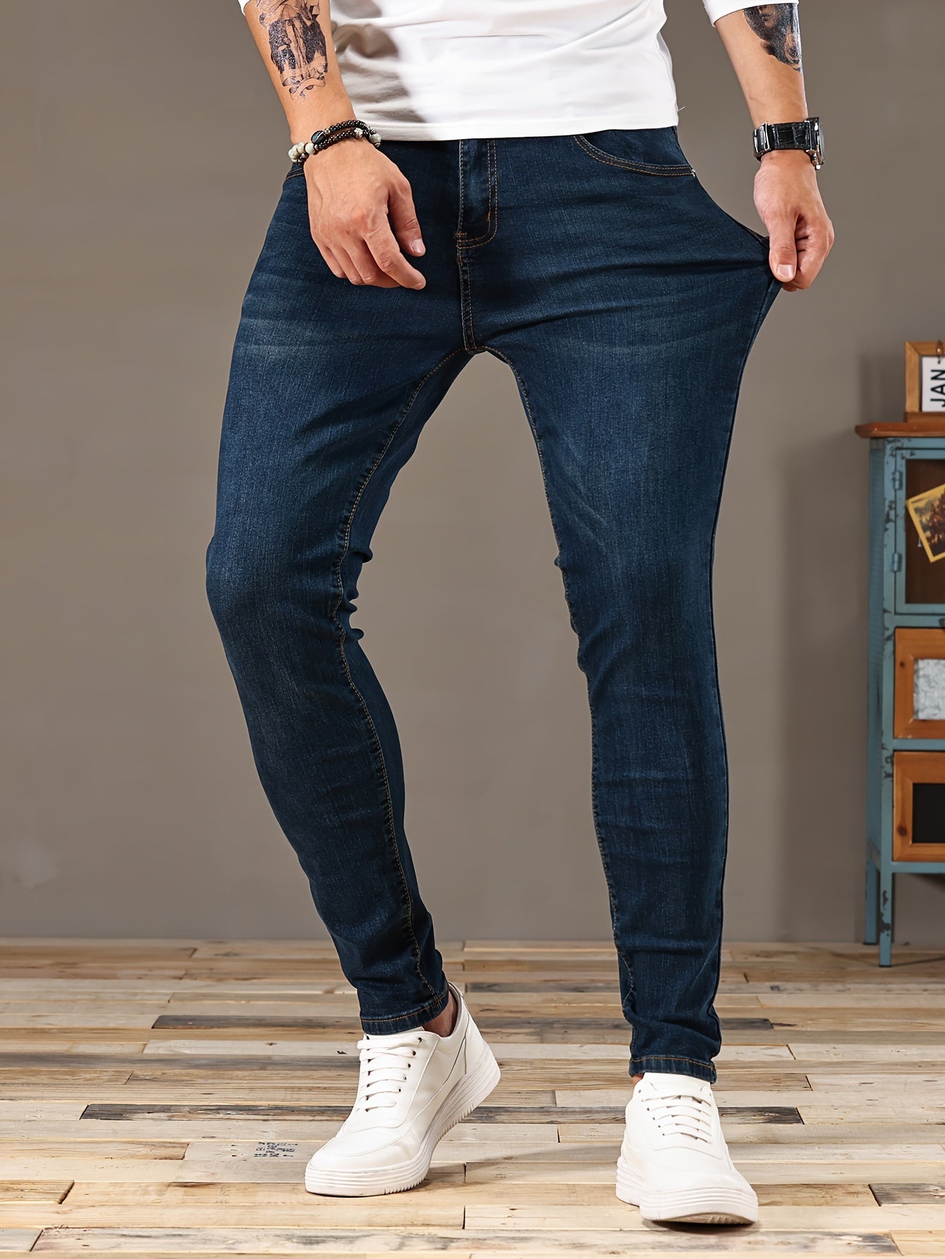 Gescheurde Skinny Jeans Blauw - Jack