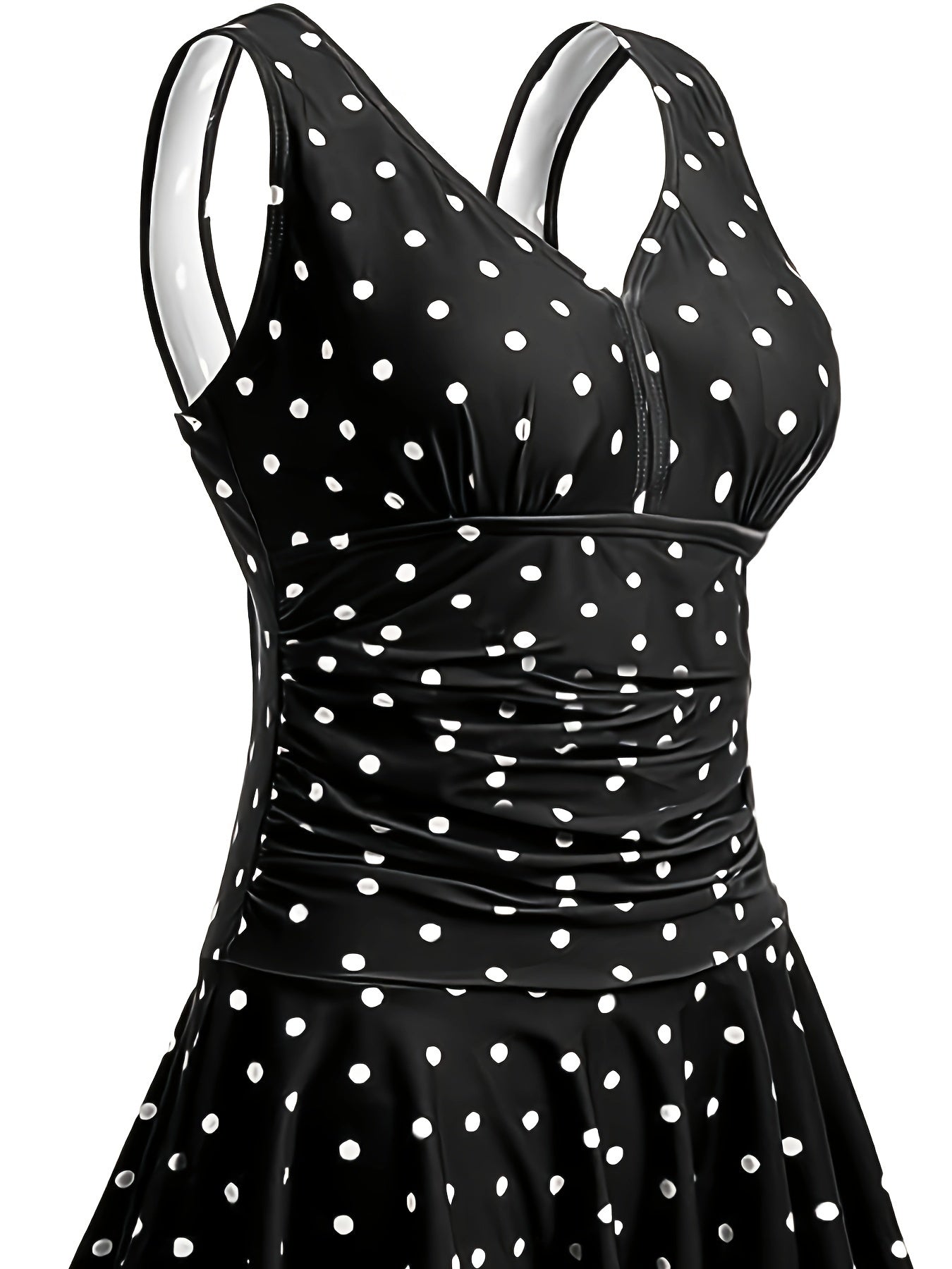 Retro Polka Dot Badpak Zwart - Grace