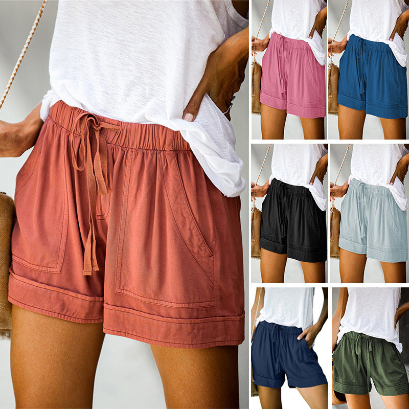 Stijlvolle Hoge Taille Strappy Zomer Shorts