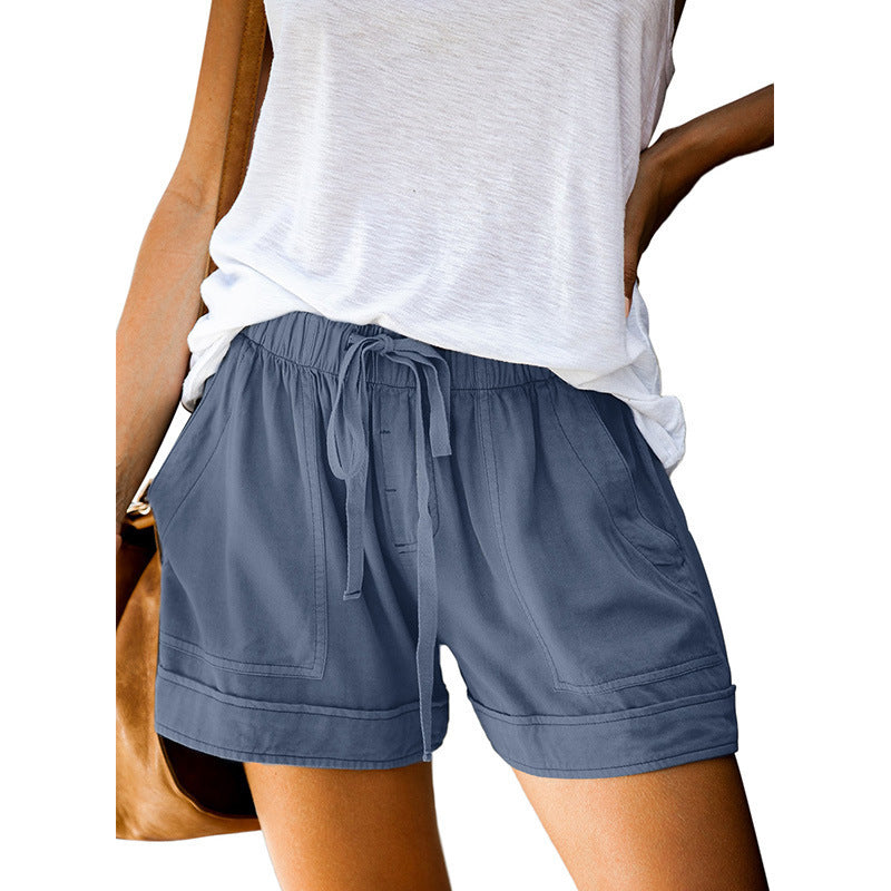 Stijlvolle Hoge Taille Strappy Zomer Shorts