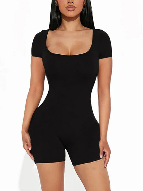 Hollye - Stijlvolle Koffiebruine Bodycon Jumpsuit