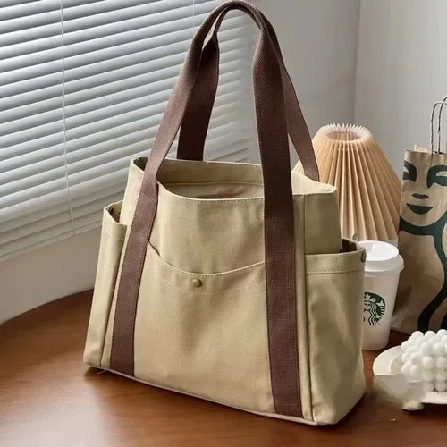 Witte Canvas Tote - Corina