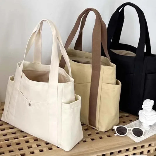 Witte Canvas Tote - Corina