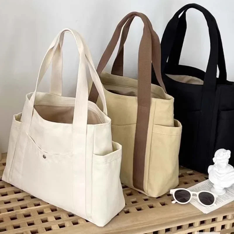 Witte Canvas Tote Bag - Jade