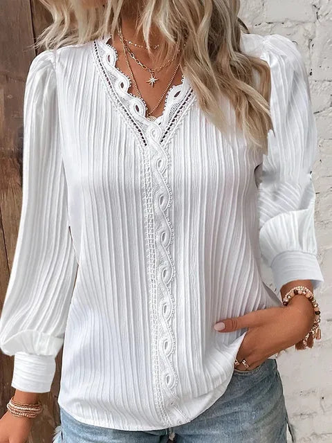 Witte Gestreepte Blouse - Andrea