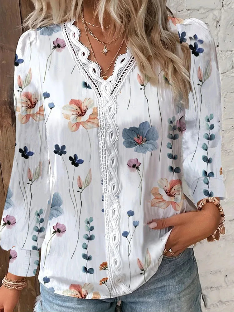 Witte Gestreepte Blouse - Andrea