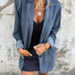 Trendy Denim Casual Suit Jacket