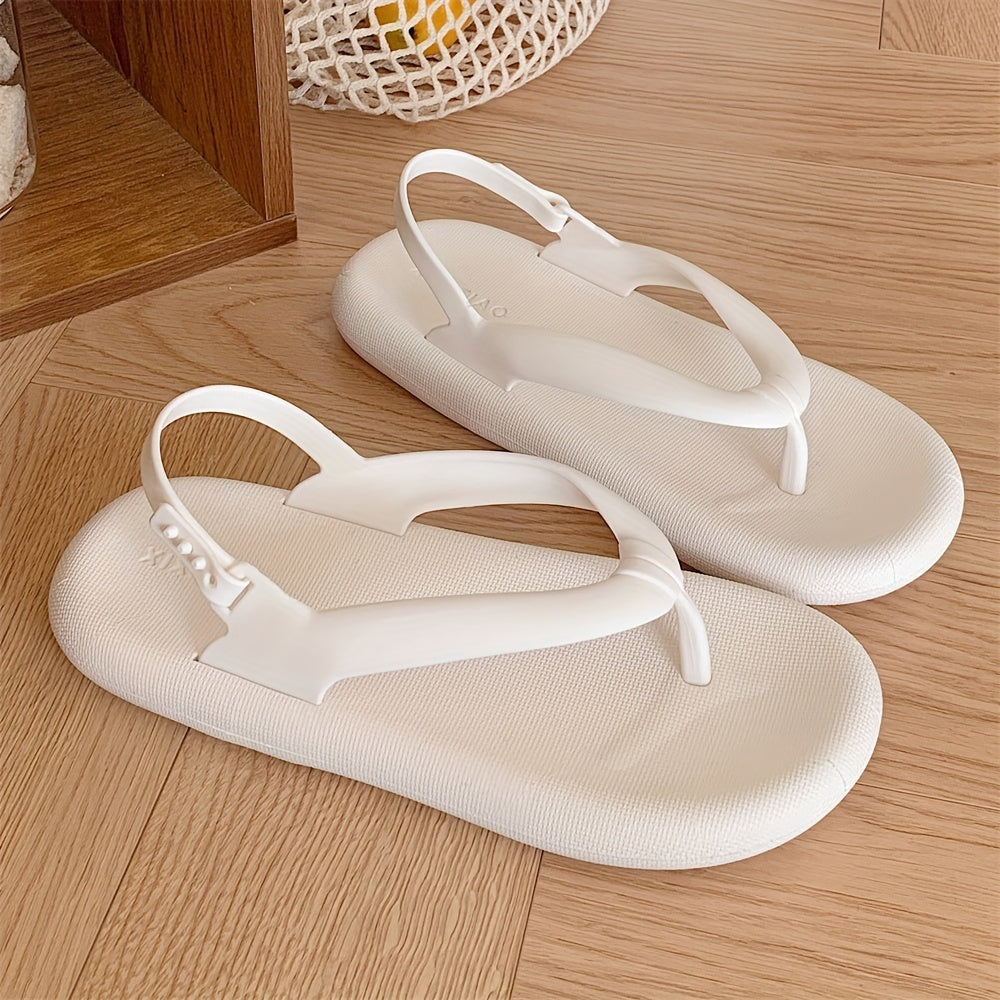 Witte Flip Flops met Enkelband - Bella