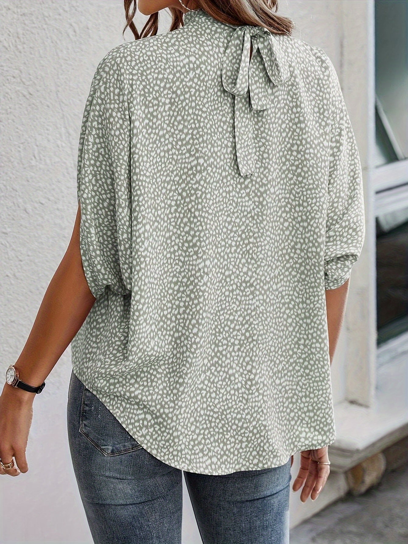 Groene Print Blouse - Nora