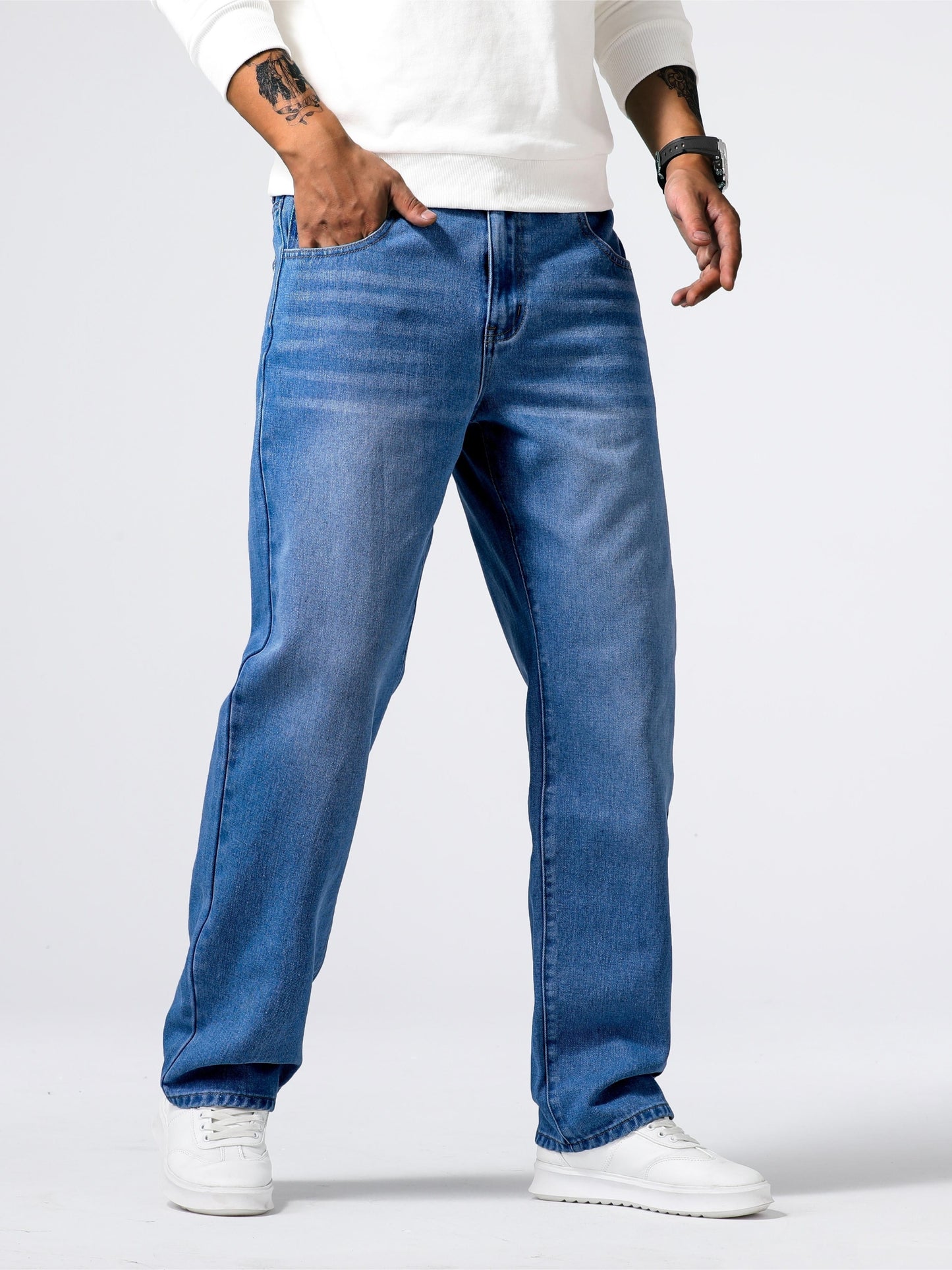 Lichtblauwe Losse Jeans - Noah