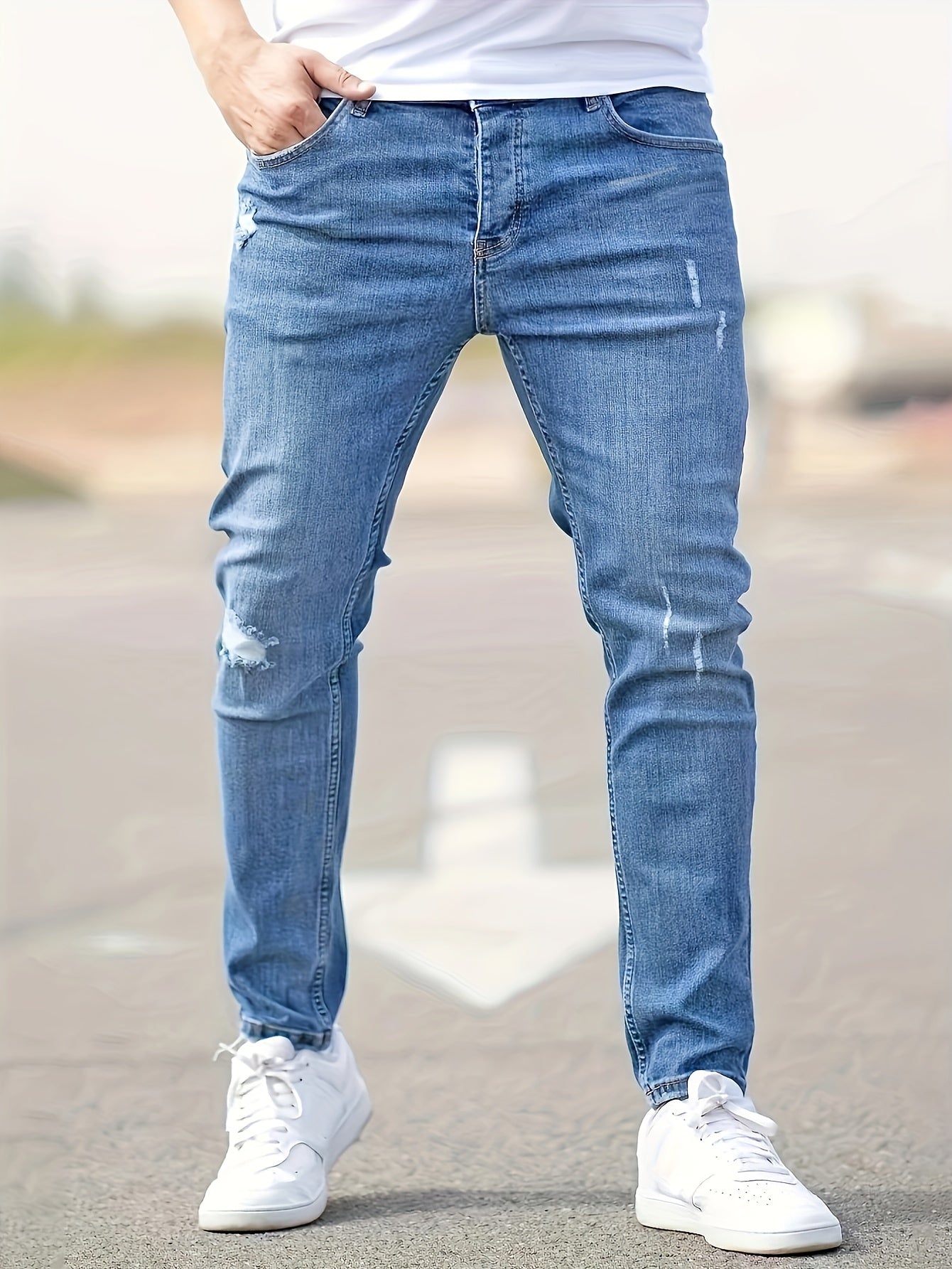 Blauwe Slim Fit Jeans - Sam