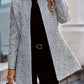 Chic Elegans Kantoorblazer - Dames Gestructureerd Lang Mouw voor Professionele Stijl