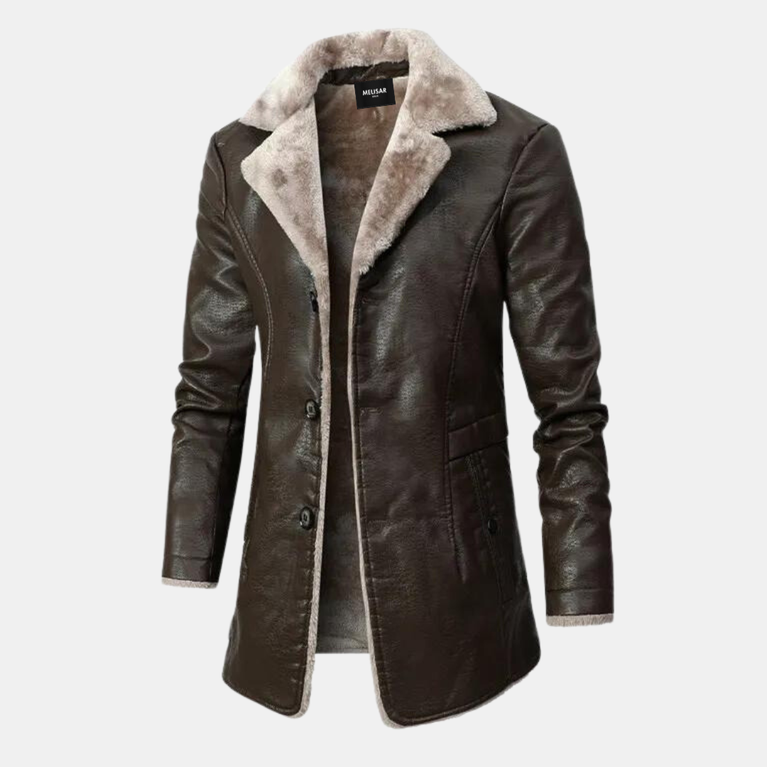 Luxe Leren Fleece Winterjas