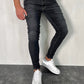 Slim Fit Katoenen Jeans Zwart - Noah