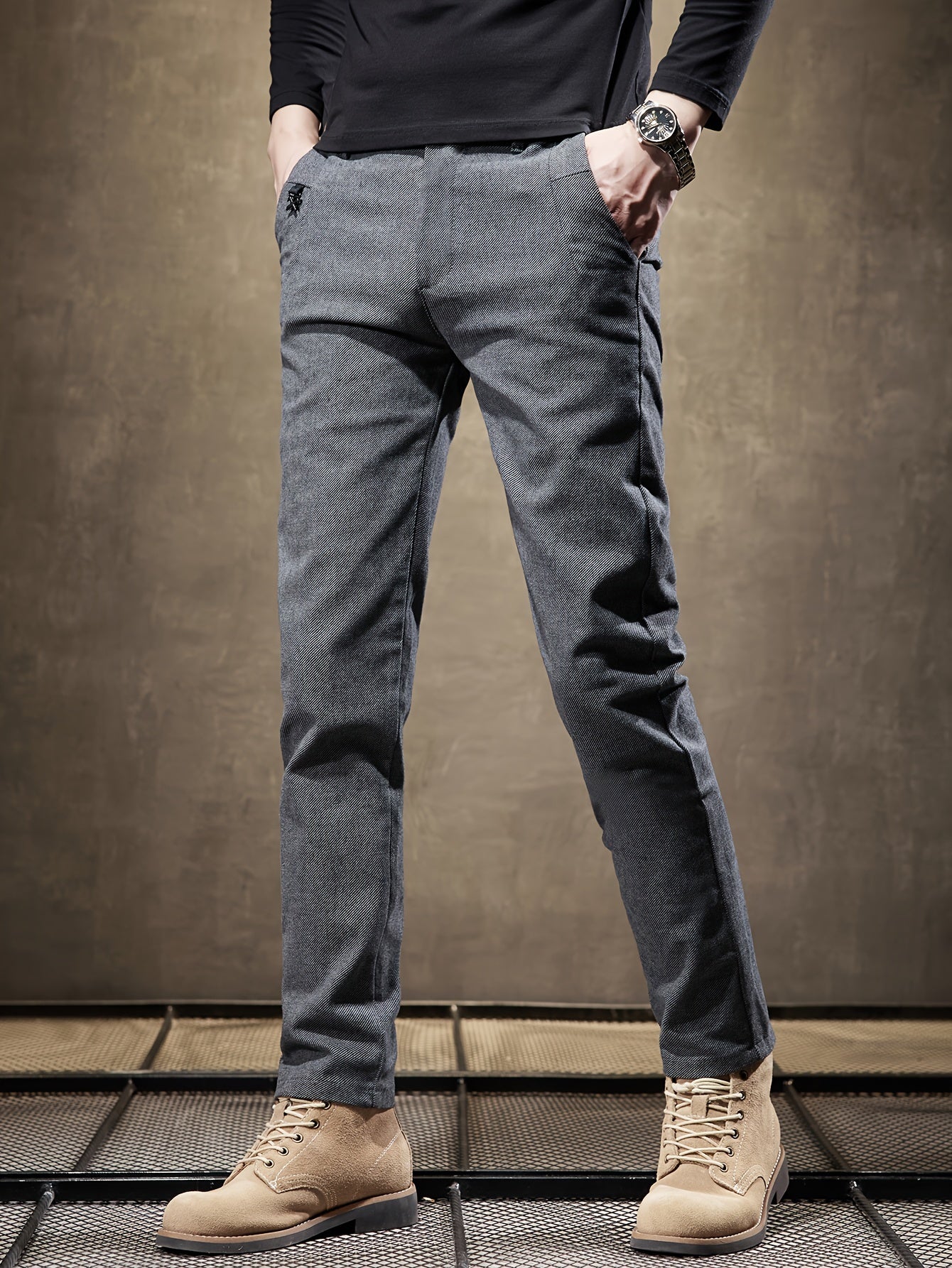 Grijze Slim Fit Broek - Jasper