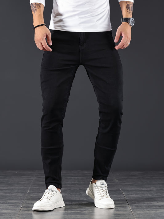 Slim Fit Gescheurde Jeans Blauw - Leo