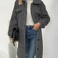 Gezellige Katoenmix Casual Jas - Dik Fleece met Klassieke Shearling Revers