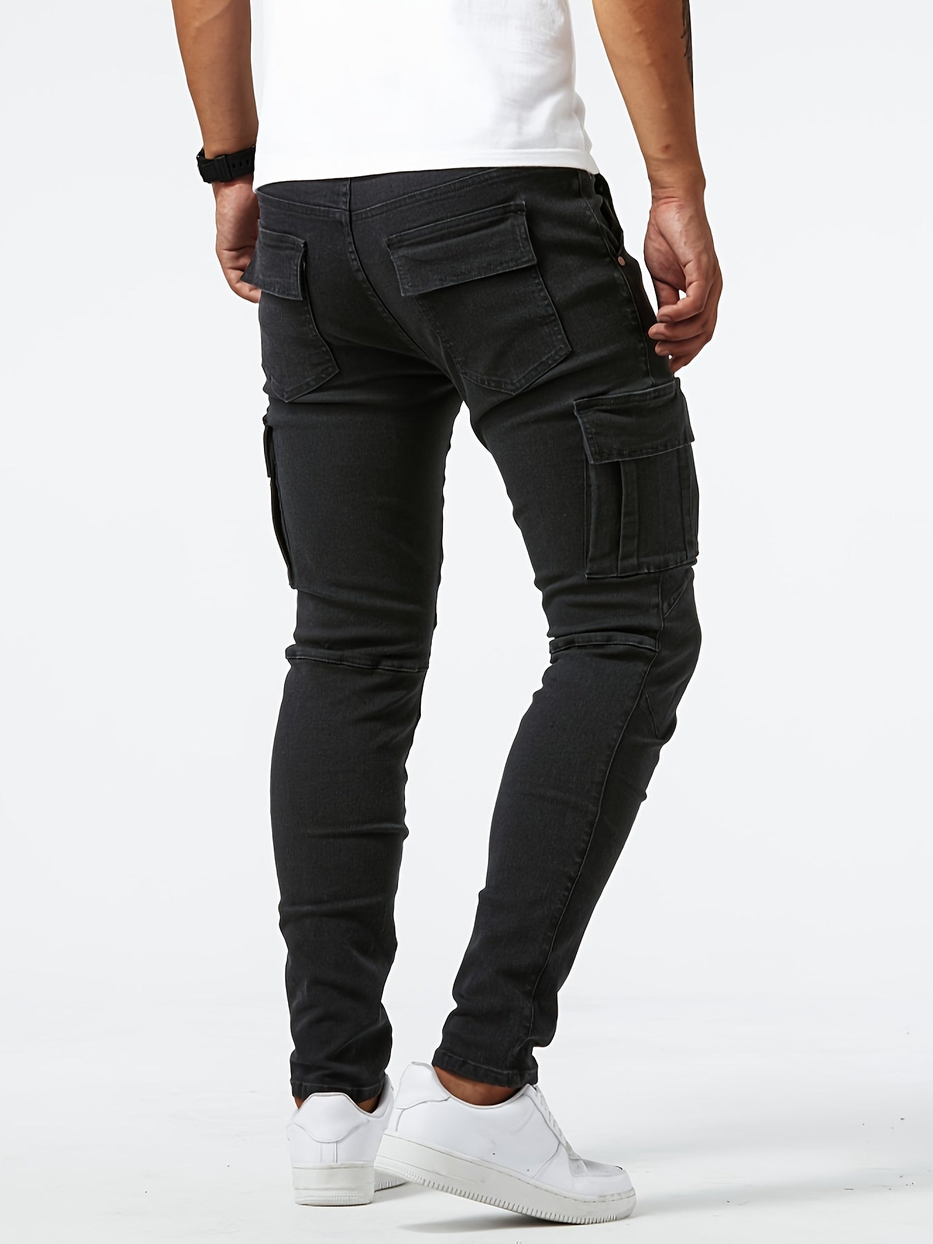 Donkergrijze Cargo Jeans - Liam