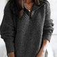 Urban Chic Herfst-Winter Rits Trui: Luipaard & Effen - Katoenmix Comfort